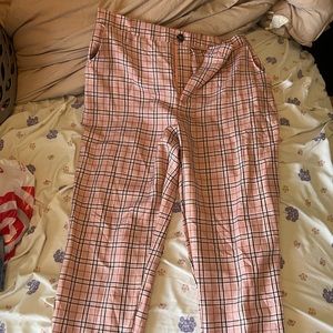 Rue 21 plus size pink plaid pants